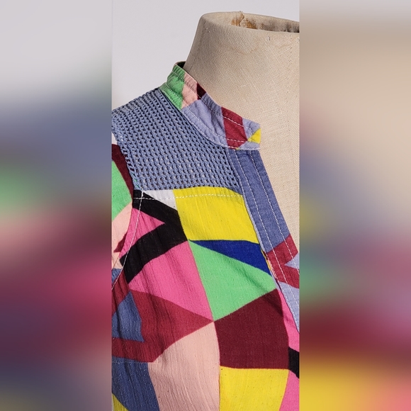 Anthropology Plenty by Tracy Reece  colorful cotton dress with mesh. Size small. - Picture 8 of 9